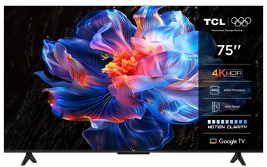 TCL TV 75P69K, 190.5 cm (75"), 4K Ultra HD Smart TV, Wi-Fi, crna